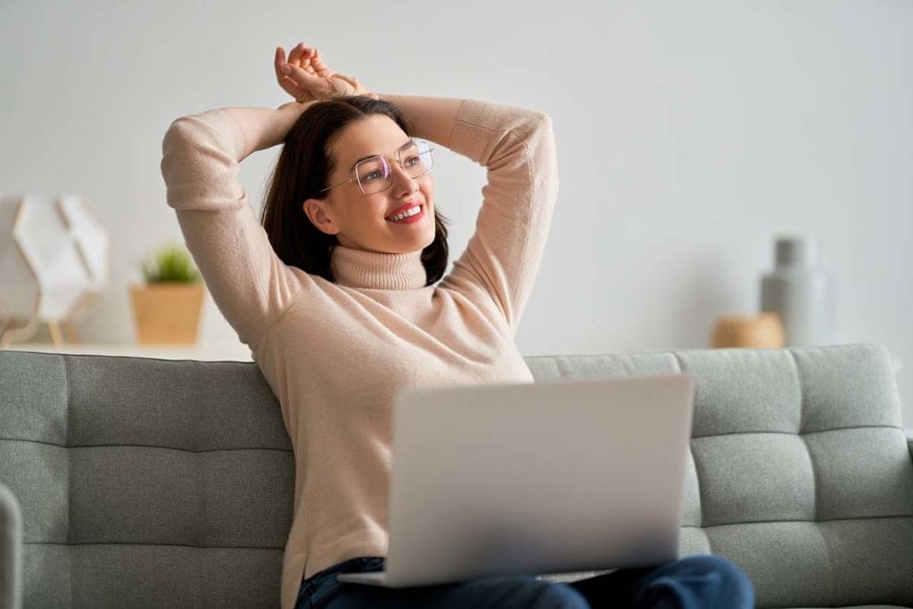 woman with smiling after learning how to prevent a panic attack