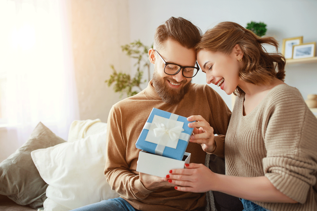 A couple celebrating a sober Valentine's Day